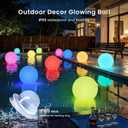 LOFTEK Floating Pool Light - 16-inch Large Ball Lamp with Remote - 3 Modes & 16 RGB Colorful - Waterproof & Rechargeable Globe Floor Lamp for Pool Party, Gaming Room, Garden, 1-Pack