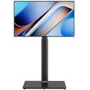 Universal TV Floor Stand with Mount for 27 to 65 inch TVs,Swivel Standing TV Stand with 9 Level Height Adjustable,Space Saving Design Tall TV Stand for Living Room/Bedroom/Dorm/Corner Black