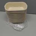 [100% Eco-Friendly] Disposable Food Containers with Lids Sugarcane Pulp Take Out Boxes, Biodegradable, Compostable, Microwave Safe Lunch Containers Pack of 50 (24 OZ)