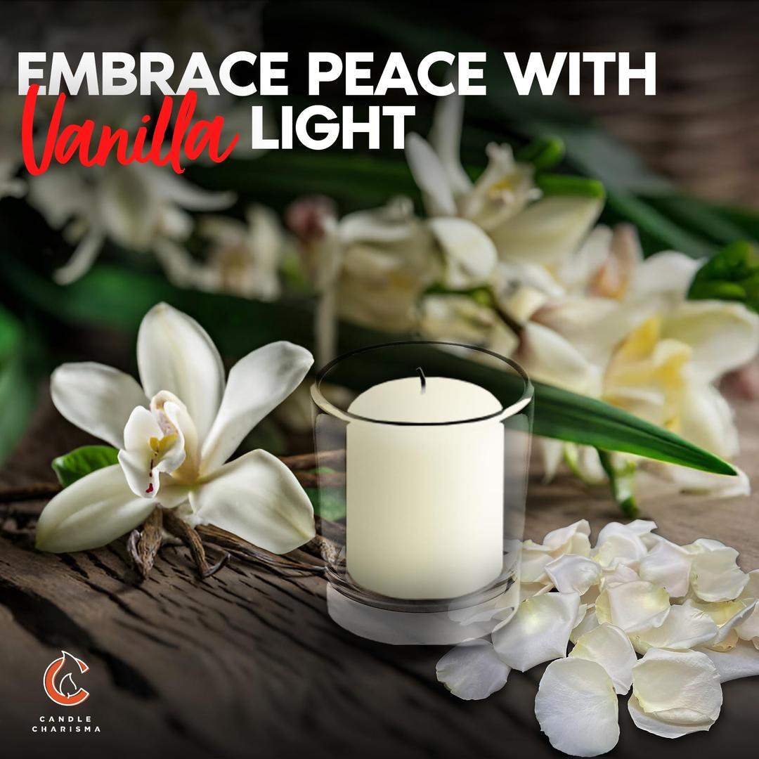 Candle Charisma Vanilla Scented Votive Candles - 15 Hour Burn time - Set of 36 for Dinner, Wedding, Halloween and Holiday Decorations