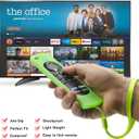 2 x Pinowu Remote Cover (2pcs) Compatible with Fire TV Stick 4K 1st Gen (2021) / Lite/Alexa Voice Remote 3rd Gen with Lanyard (Green and Sky Blue, Both Glow)(NOT for 4K 2nd 2024)