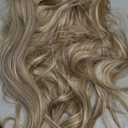 BARSDAR Blonde Wavy Clip in Hair Extensions - 20 Inch Soft Wavy Layered Clip in Hair Extensions for Women - 5 PCS Lace Weft Voluminous Easy Wear Soft Synthetic Light Ash Blonde Mix Hairpieces