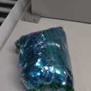 Allegra K Women's Glitter Sequin Dress Spaghetti Strap V Neck Party Cocktail Sparkly Mini Dress Clubwear (X-Large, Teal Blue)