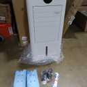 Windowless Portable Air Conditioner, 12H Timer & 2-Gal Tank, 3-IN-1 Portable AC Unit with Remote, 75°Oscillation, 3 Modes & 3 Speeds, Ultra-Quiet 24" Ventless Swamp Cooler for Room Home Office