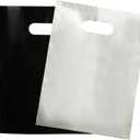 Merchandise Bags Black & Silver Color 200 Bags 1.5Mil Thick 9"x12" Size With Handles