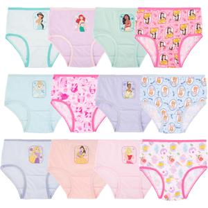 Disney Girls Princess Exclusive 12 Days of Surprise Unboxing Panties Perfect for Gifting or Potty Training in 4T