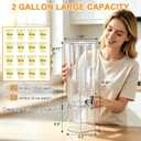 Homecor 2 Gallon Drink Dispenser for Parties with Stand&Fruit Infuser 2 Pcs
