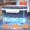 Docusvect Rechargeable Heated Lunch Box for Men, 1.3L Cordless Electric Lunch Box for Adults with Smart Scheduled Heating, Portable Food Warmer with Complete Accessories