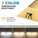 SineRise LED Modern Bathroom Vanity Light Fixtures (24-Inch, 3000K/4000K/6000K, Dimmable), Gold Modern Acrylic Bathroom Wall Lighting Fixtures Over Mirror
