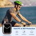 2 x 4 Pack Luxury Bumper Case for Apple Watch Series 7, Hard PC Protector 41mm iWatch Cover Frame Smartwatch Accessories (Black*2+White*2)