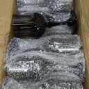 HTTBEIZI 7OZ Plastic Wine Glasses, Disposable Goblets Drinking Glasses Crystal Vintage Water Cups Unbreakable Champagne for Wedding, Parties, Valentine’s Day (24, Black)