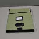 Qerlei File Organizer Boxes with Lids,Collapsible File Folder Organizer with Plastic Slide,Collapsible Filing & Storage Boxes for Office/Decor/Home (Green, 2 Pack)