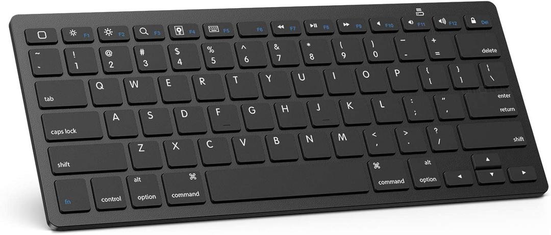 OMOTON Bluetooth Keyboard Compatible with iPad A16 11th 10th Generation, iPad 10.2 (9th/8th/7th), iPad Pro 13/12.9/11 inch, iPad Air/Mini and More iOS Devices, Black