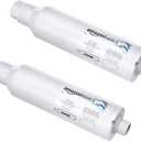 Amazon Basics Inline Water Filter, 20-Micron Sediment Filter, Reduces Bad Taste, Portable, 1350 Gallons, 2-Pack