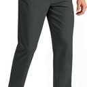 Mens Golf Pants Stretch Casual Dress Pant Elastic Drawstring Trousers (Gray, M)