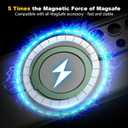 for Samsung Galaxy S23 Ultra Case with Magnetic Invisible Ring Stand, Compatible with MagSafe, Military Drop Protection Translucent Matte S23 Ultra Phone Case for Men and Women, Green