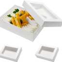 Wowxyz 12pcs 19x14x4 Inches Cake Boxes Rectangle Half Sheet 1/2 Sheet Bakery Boxes with Window - Donuts, Pastry Baking Cake, Pie White Cardboard Treat Packaging