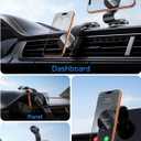 ANDERY Car Phone Holder for MagSafe [360 Adjustable Memory Alloy Arm | 2400gf Strongest Magnetic Power] Bendable Car Mount, Phone Holders for Your Car for iPhone and All Smartphones, Carbon Fiber