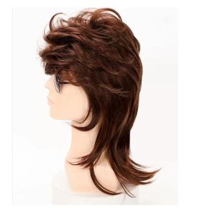 Porosity 40cm/16''Wigs for Men 80s Costumes Fancy Party Accessory Cosplay Wig Increase Hair Volume Change Hair Size Durability (Brown)