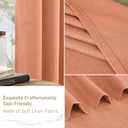 LAMIT Thermal Linen Curtains 54 Inch for Windows, Linen Textured Light Filtering Curtains Gromment Privacy Boho Panels for Loft Room/Bedroom, Set of 2 Panels, W52 x L54, Terracotta