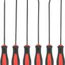 ROTATION Extra Long Precision Hook and Pick Set, 6-Piece Set, Chrome Vanadium Steel Shaft, for Remove Hoses and Gaskets, Auto and Electronics Maintenance Tools