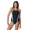 Speedo Women's Swimsuit One Piece Quantum Splice Thin Strap High Cut Solid Size 4