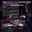 MAILANGSHI 192KHz/32bit Dynamic Podcast Microphone for PC, USB & XLR Mic with RGB Lighting, Desktop Stand, Mute Button, All-Metal Body, Gain & Volume Control, Gaming Microphone for Livestreaming