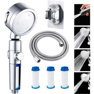 RV Shower Head with Hose, High Pressure RV Shower Handheld with Filter, RV Shower Head 360 Degrees Rotating, Water Saving Shower Head for RV Replacement Accessories, Camper, Motorhome, Sliver RV Shower Head with Hose, High Pressure RV Shower Handheld with Filter, RV Shower Head 360 Degrees Rotating, Water Saving Shower Head for RV Replacement Accessories, Camper, Motorhome, Sliver