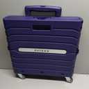 dotewe Folding Utility Cart Portable Rolling Crate Handcart Foldable Shopping Trolley Collapsible, with Lid, on Wheels, for Grocery, Garden, Office, Storage, Teacher, Tool, Purple  