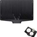 Large Premium Silicone Dish Drying Mat for Kitchen Counter - 18.5"x13" Non-Slip, Heat-Resistant (450F) with Fast Drain & Hanging Hole, Multi-Use Kitchen Sink Drying Mat (Black)