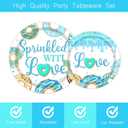 Donut Sprinkle Baby Shower Tableware Party Decorations for Boys