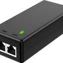 YuanLey Gigabit PoE Injector Adapter 30W, Converts Non-PoE to PoE Gigabit, Power Over Ethernet Injector 48V IEEE 802.3af/at, 10/100/1000Mbps PoE+ Injector Adapter Plug & Play, Distances Up to 325 Feet