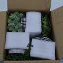 Winlyn 3 Pcs Small Potted Plants Artificial Succulents Hanging Plants and Faux Tropical Snake Plant in Black Geometric Pots for Modern Home Kitchen Windowsill Table Shelf Indoor Outdoor Greenery Decor