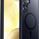 teloxy Magnetic for Samsung Galaxy S24 Case,[Military Grade Drop Protection] [Anti-Fingerprint] Slim Shockproof Protective Phone Case for S24 6.2 inch,Black