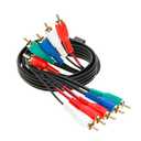 5RCA Male Component Video/Audio Cable, Gold Plated,  6 FT Audio/Video Cable