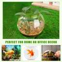 12 Pcs Glass Bubble Bowl Vase Bulk, Clear Round Glass Centerpiece Bowls for Valentine's Wedding Table Decor, Fish Flower Bud Vase Terrarium for Event Party DIY (3.5" h X 4.7" w)