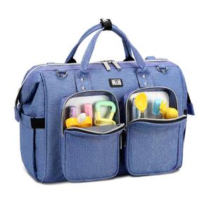 Diaper Bag Totes with Changing Pad & Stroller Straps, Large Portable Newborn Baby Bags, Unisex and Stylish Travel Diaper Backpacks for Mom and Dad (Bluish violet)