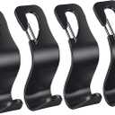 2 x 4 Pack Car Back Seat Headrest Hook Hanger for Purse Grocery Bag Handbag Hat, Purse Hook for Car with Clip
