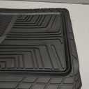 Amazon Basics 2-Piece Premium All-Season Anti-Slip Rubber Floor Mats for Cars, SUVs and Trucks, Universal Trim to Fit, Black
