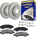 Goodyear Brakes PRK47697F | Front Brake Kit w/Pair (2) of Coated Brake Rotors & Carbon-Ceramic Brake Pads fit Buick Rainier 05-04; Chevrolet Trailblazer 05-02 & More - See Applications Below