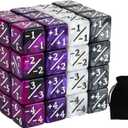48 PCS Magic Counter Dice Plus 1 MTG Counters Dice Set Marble Life Buff Tokens D6 Dice Compatible with Magic The Gathering, TCG, Card Gaming Accessories, Purple