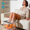 ALLJOY Collapsible Foot Spa with Heat, Pedicure Foot Bath with Bubbles & 6 Rollers, UL-Listed Rapid PTC Heating Foot Soaking Tub for Stress Relief, Relaxation Gift for Women & Men, Nurses & Teachers