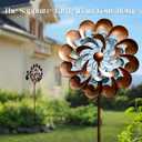 Pure Echo Metal Wind Spinner Outdoor, Wind Spinners for Yard and Garden, 84 inch Wind Sculptures & Spinners, Windmill for Yard Art