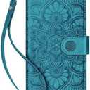 Ateeky Wallet Case for iPhone 12 and iPhone 12 Pro, [RFID Blocking] 3 Card Holder Stand with Credit Card Slot PU Leather Magnetic Protective Flip Cover for iPhone 12/12 Pro (Dark Blue)