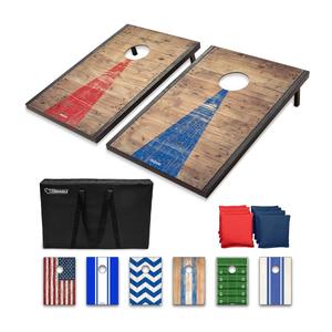 GoSports Portable Cornhole Sets- Includes 2 Boards, 8 Bean Bags, Carry Case, 4 x 2 ft