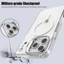 Nvollnoe for iPhone 17 Pro Max Case Compatible with MagSafe Military Grade Shockproof Heavy Duty Protective Adjustable Kickstand Matte Semi Clear Phone Case for iPhone 17 Pro Max(Clear)