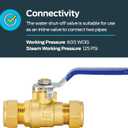 Eastman 1/2 Inch Compression Heavy Duty Full Port Ball Valve, Brass Plumbing Fitting, 20096LF