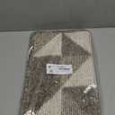 OLANLY Door Mat Indoor Entrance Washable 32x20, Odor-Free Low-Profile Front Back Geometric Doormat, Absorbent Resist Dirt Entry Carpet, Easy to Clean Sturdy Inside Floor Mats for Entryway, Brown