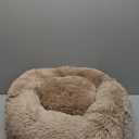 Bedsure Calming Dog Bed for Small Dogs - Donut Washable Small Puppy Bed, 23 inches Anti-Slip Round Fluffy Plush Faux Fur Large Cat Bed, Fits up to 25 lbs Pets, Camel