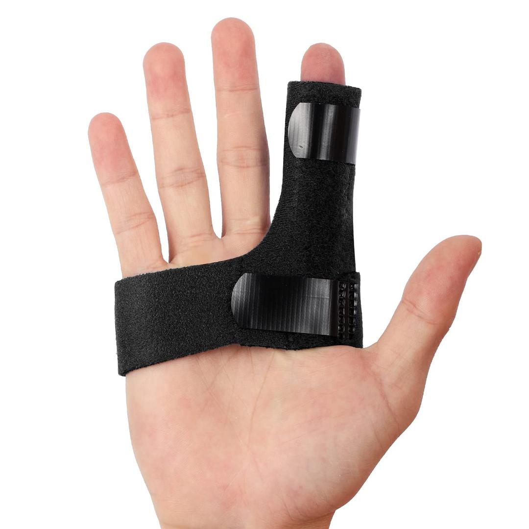 Finger Braces, Trigger Finger Splints for Straightening, Broken Finger Straighteners Provide Support and Relieve Pain - Black